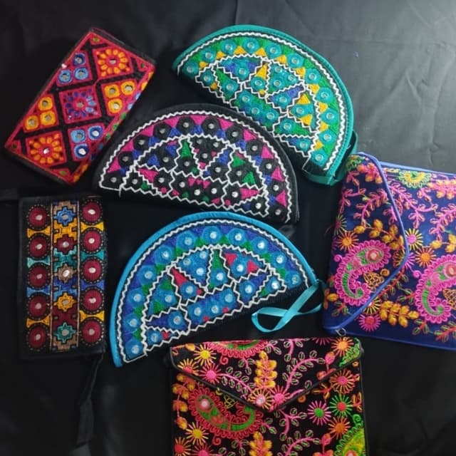 Embroidered hand bag /Cross body