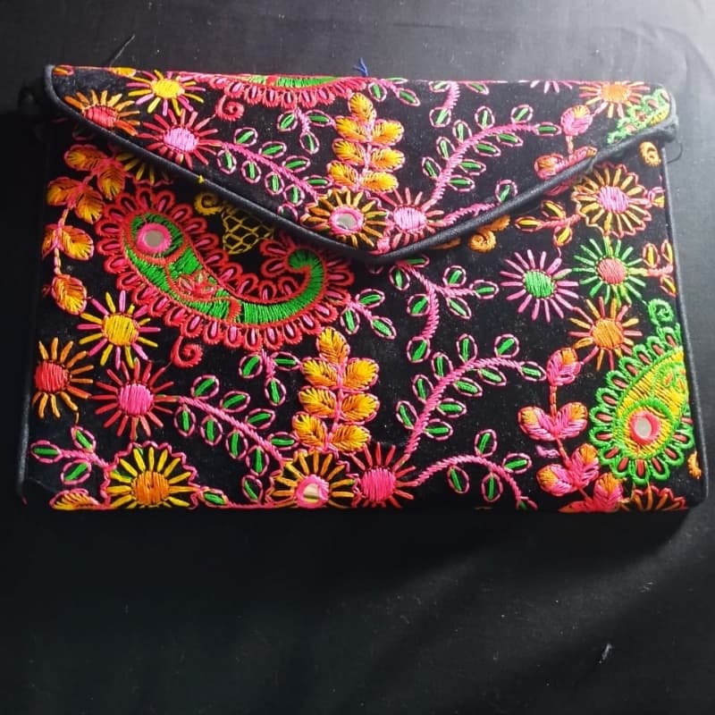 Embroidered hand bag /Cross body